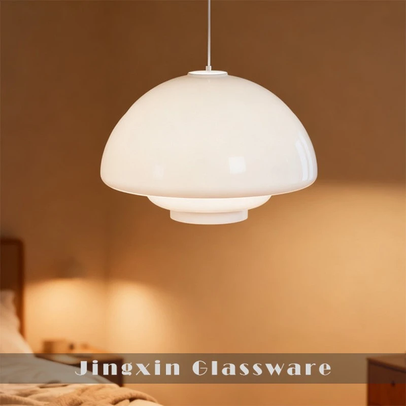 Shiny White Glass School Pendant Lampshade best