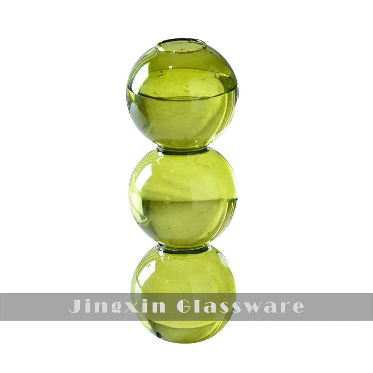 Handgjord Art Deco bollglasvas